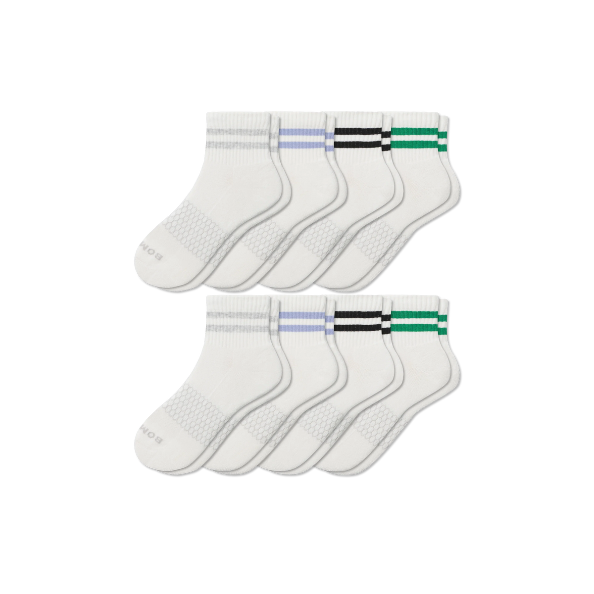 Women's Vintage Stripes Quarter Sock 8-Pack